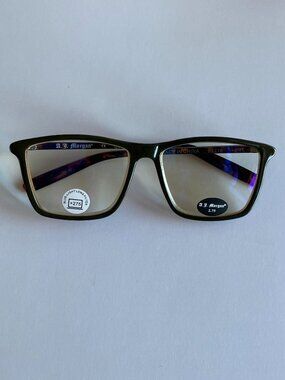 A.J. Morgan  UV Blue light filter Reader Glasses Olive Brown  NEW